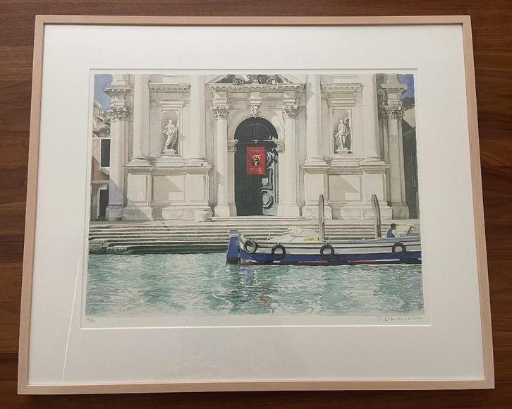 Handgeschilderd schilderij van Venetie - Peter Dumas, Antiek en Kunst, Kunst | Schilderijen | Modern, Ophalen of Verzenden