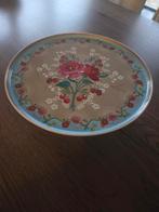 Taartplateau pip floral blauw/kaki, Huis en Inrichting, Keuken | Servies, Ophalen of Verzenden, Zo goed als nieuw, Porselein, Overige stijlen