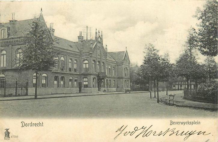 701074007 Dordrecht Beverwycksplein, Verzamelen, Ansichtkaarten | Nederland, Zuid-Holland, Voor 1920, Verzenden