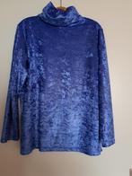 Dames turtleneck glansstof, Ophalen of Verzenden, Zo goed als nieuw, Maat 42/44 (L), Blauw