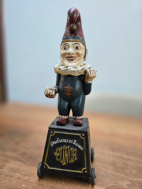 Gietijzeren Punch Spaarpot Clown, Antiek en Kunst, Antiek | Speelgoed, Ophalen of Verzenden