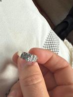 18 karaat witgouden ring diamant aquamarijn, Sieraden, Tassen en Uiterlijk, Ringen, Blauw, Ophalen of Verzenden, Zo goed als nieuw