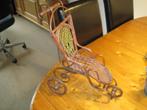 inrichting oude wandelwagen 3 wielen metaal/riet 7,=, Ophalen