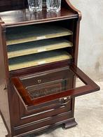 Engelse LP kast, mahonie ca. 1890, platenkast, Ophalen