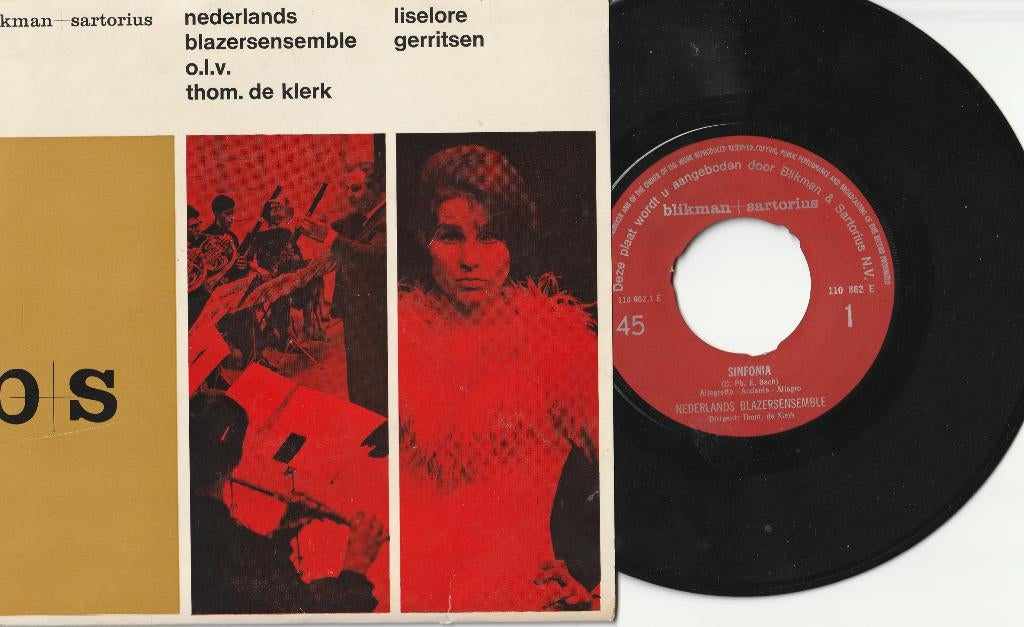 Nederlands blazersensemble /Thom, de Klerk zeldz vinyl 1966, Cd's en Dvd's, Vinyl | Klassiek, Ophalen, Gebruikt, Overige formaten