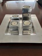 BoB decoratie dienblad met theelichten, Huis en Inrichting, Verzenden, Zo goed als nieuw, Vierkant, Metaal