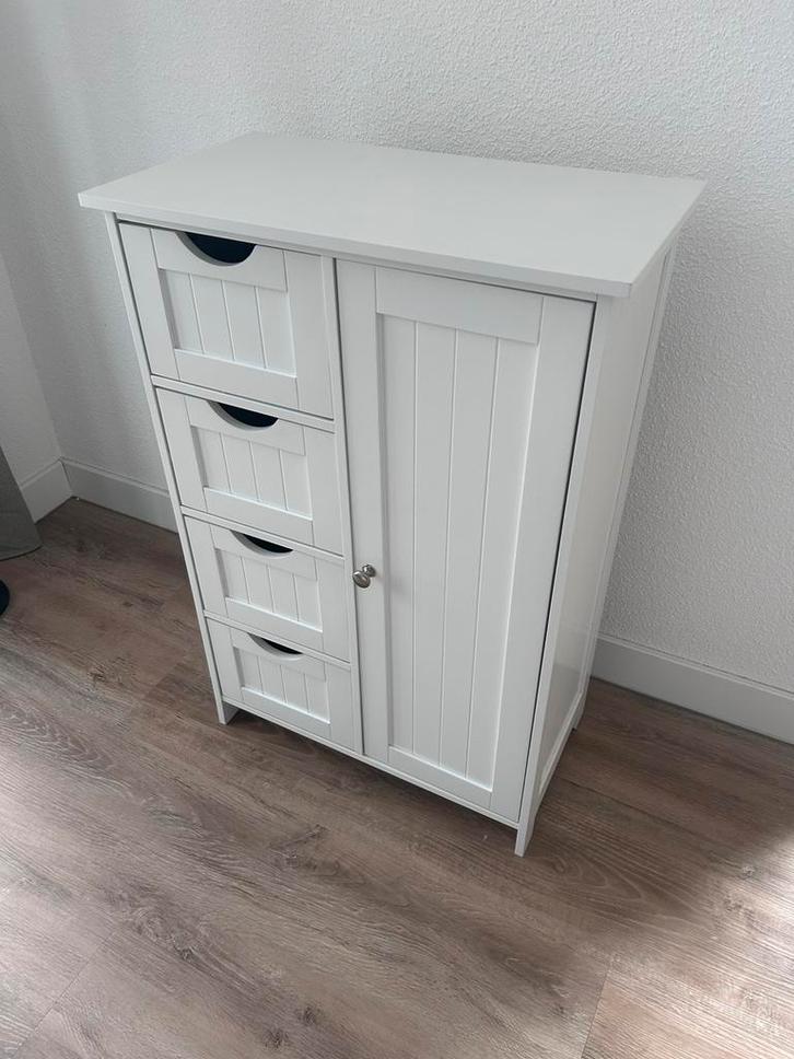 Badkamerkast met 4 laden en een deurtje, Huis en Inrichting, Kasten | Ladekasten, Zo goed als nieuw, Minder dan 100 cm, Minder dan 50 cm