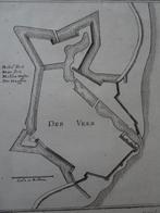 Gravure plattegrond Veere, Zeeland, Caspar Merian 1659, Verzenden