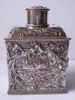 ZILVER - ZILVEREN ANTIEKE NED. FRIESE THEEBUS  1907, Antiek en Kunst, Verzenden, Zilver