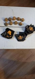 Brandweerknopen met emblemen, Ophalen of Verzenden, Gebruikt, Transport
