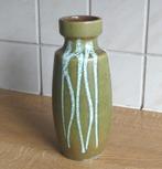 Scheurich 210-18 vintage vaas mat groen bamboe West-Germany, Huis en Inrichting, Woonaccessoires | Vazen, Gebruikt, Aardewerk of Porselein