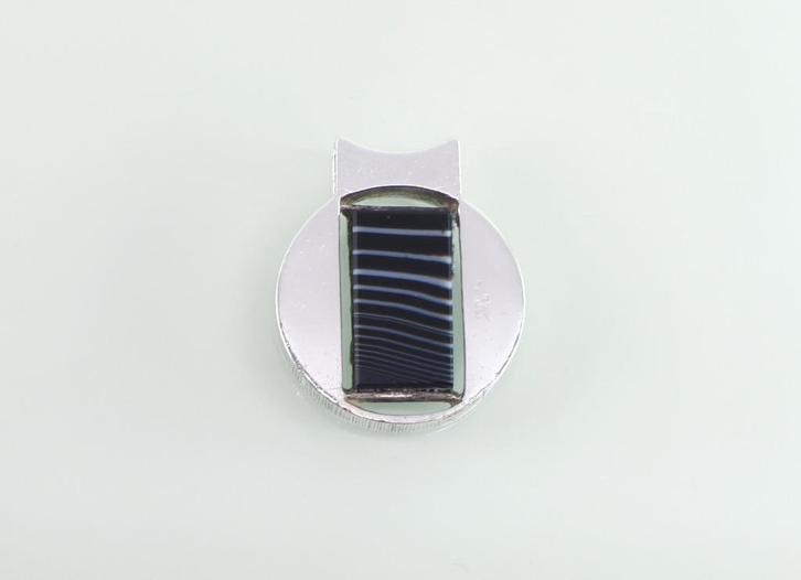 Vintage zilveren hanger streepagaat Kordes & Lichtenfels, Sieraden, Tassen en Uiterlijk, Kettinghangers, Gebruikt, Zilver, Zilver