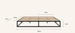 EMMA SLEEP bed frame inclusief matrassen en topper, Huis en Inrichting, Slaapkamer | Matrassen en Bedbodems, Ophalen, Gebruikt