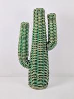 Vintage Rotan Cactus bohemien plant boho rattan groen '70, Huis en Inrichting, Woonaccessoires | Overige, Gebruikt, Ophalen of Verzenden