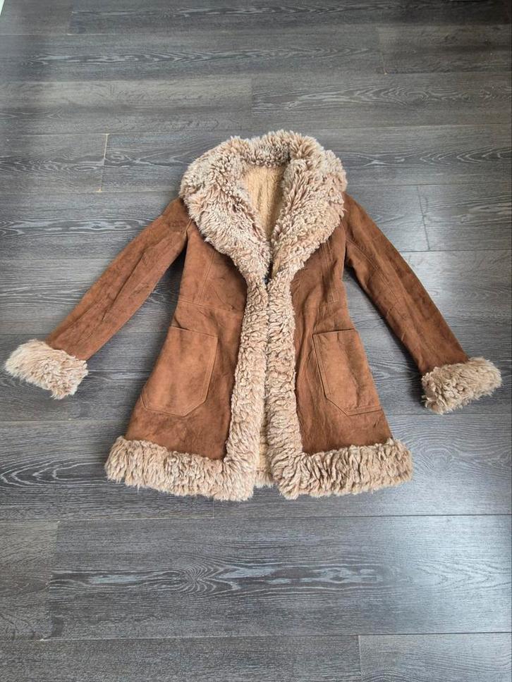 Afghaanse jas vintage pennylane jas shearling hippie XS 34, Kleding | Dames, Jassen | Winter, Gedragen, Maat 34 (XS) of kleiner