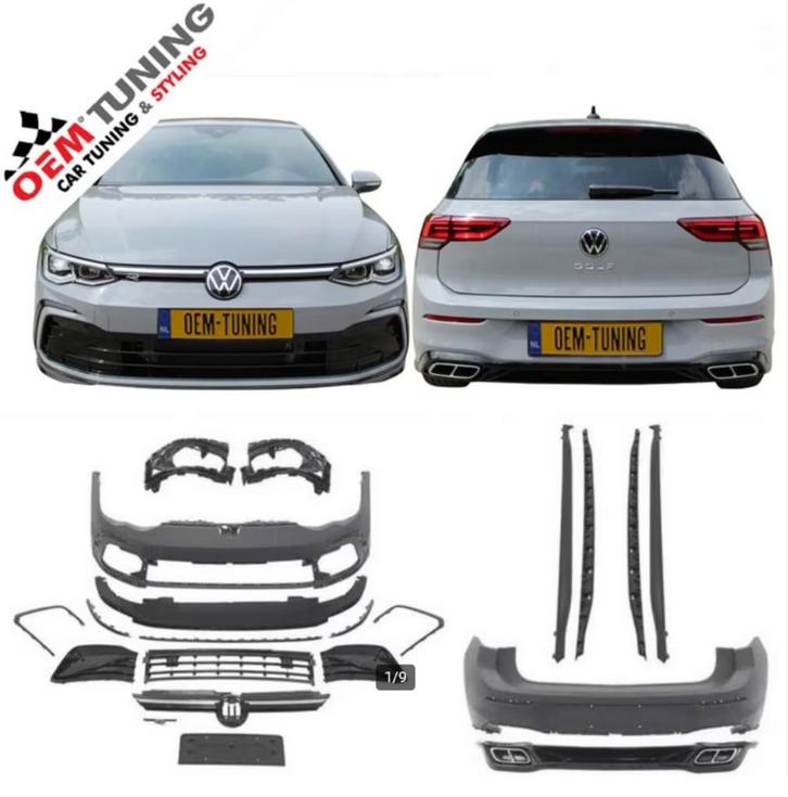 VW Golf 8 R-line Bodykit | 20-24| incl grille met led |, Auto diversen, Tuning en Styling, Ophalen of Verzenden