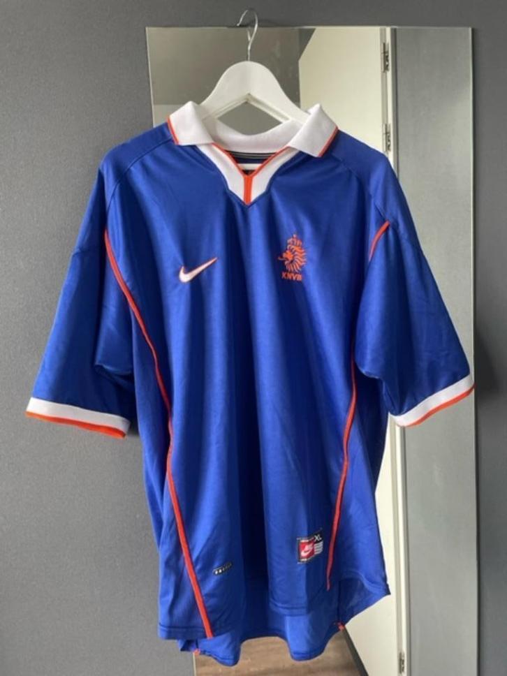 Nederlands Elftal Vintage Uitshirt 1998, Kleding | Heren, Sportkleding, Zo goed als nieuw, Voetbal, Maat 56/58 (XL), Blauw, Ophalen of Verzenden