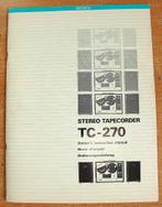 Handleiding voor de SONY TS-270, Ophalen, Bandrecorder