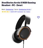 Te koop SteelSeries Arctis 5 RGB Gaming Headset - PC - Zwart, Audio, Tv en Foto, Koptelefoons, Over oor (circumaural), Ophalen of Verzenden
