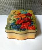 oud blikje uit england met bloemen mottief, Verzamelen, Blikken, Ophalen of Verzenden, Gebruikt, Overige
