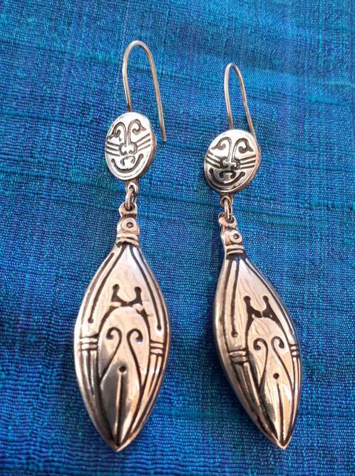 Vintage Lange Zilveren Oosterse Oorbellen. GRATIS Verzending, Sieraden, Tassen en Uiterlijk, Antieke sieraden, Oorbellen, Zilver