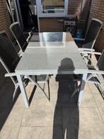 Tuinset - Tafel & Stoelen, Tuin en Terras, Tuintafels, Ophalen, Gebruikt, Rechthoekig, Aluminium