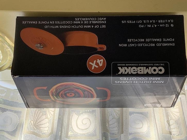 Mini cocottes Combekk, Huis en Inrichting, Keuken | Potten en Pannen, Nieuw, Pannenset, Gietijzer, Inductieplaat, Ophalen of Verzenden