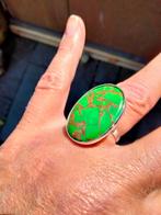 Koper turquoise ring maat 18,5, 18 tot 19, Verzenden, Nieuw, Dame