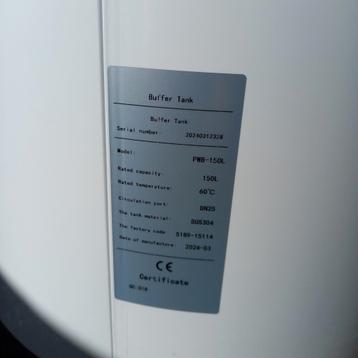 Buffer Tank 150 liter beschikbaar voor biedingen