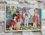 Poppen netjes gekleed spelen buiten, Verzenden, 1940 tot 1960, Ongelopen, Kinderen