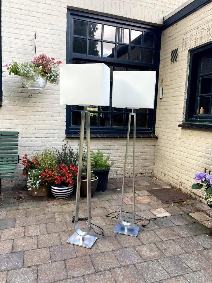 Vintage Ikea staande lampen KLABB 2 stuks, Huis en Inrichting, Lampen | Vloerlampen, Zo goed als nieuw, 150 tot 200 cm, Metaal