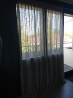 Inbetween vitrage linnenlook licht grijs, Huis en Inrichting, 200 cm of meer, Ophalen of Verzenden, Zo goed als nieuw, 200 cm of meer