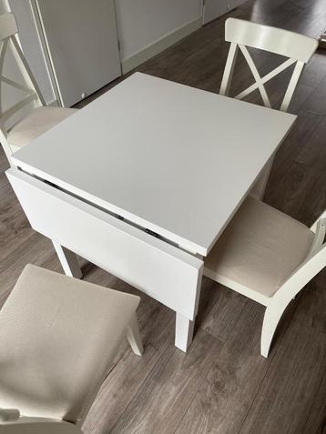 Ikea Klaptafel Nordviken met 4 stoelen beschikbaar voor biedingen