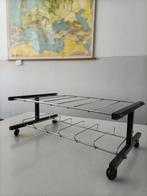 vintage elpee lp rek vinyl platenrek wielen retro jaren 70, Ophalen of Verzenden, Huis en Inrichting