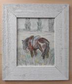 Origineel schilderij "Paard". Potloden, papier., Antiek en Kunst, Kunst | Schilderijen | Klassiek, Ophalen of Verzenden