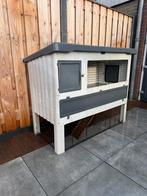 Konijnenhok (nieuwprijs 240 euro), 110 cm of meer, Ophalen of Verzenden, Zo goed als nieuw, 90 cm of meer