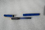 Waterman Marmolada,  gemarmerd blauwe, vergulde nip., Ophalen of Verzenden, Zo goed als nieuw, Vulpen, Waterman
