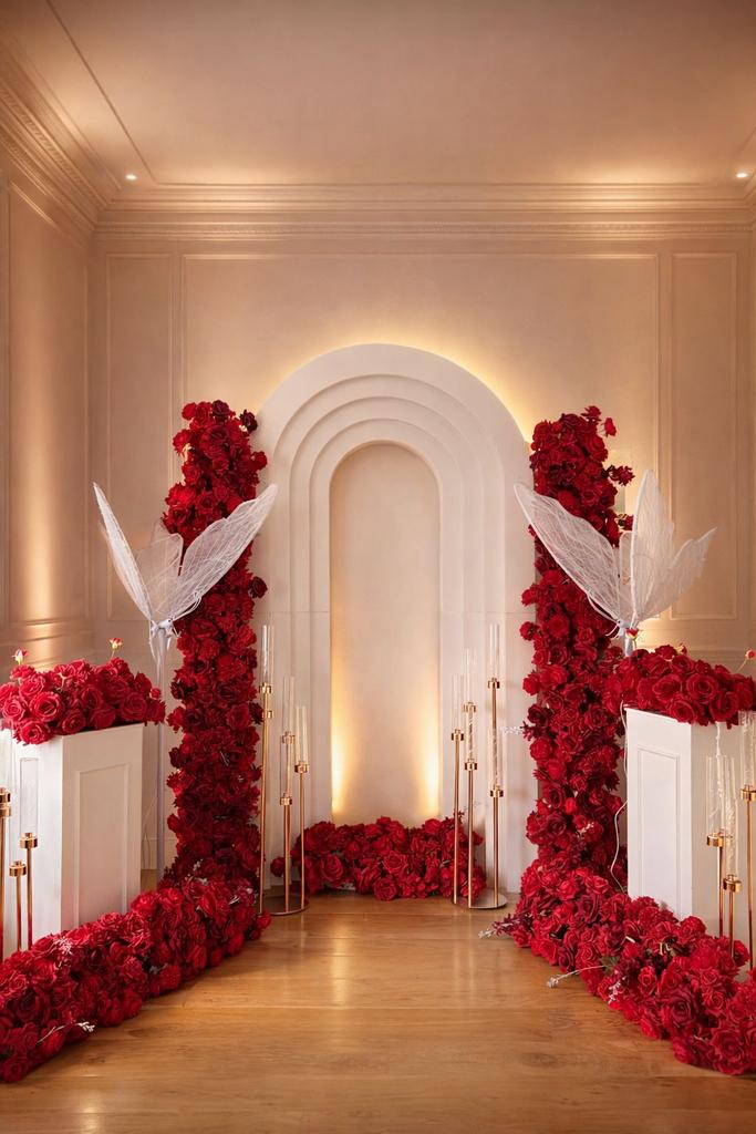 Backdrop bloemen achtergrond te huur, Hobby en Vrije tijd, Feestartikelen | Verhuur, Nieuw, Geboorte of Huwelijk, Ophalen