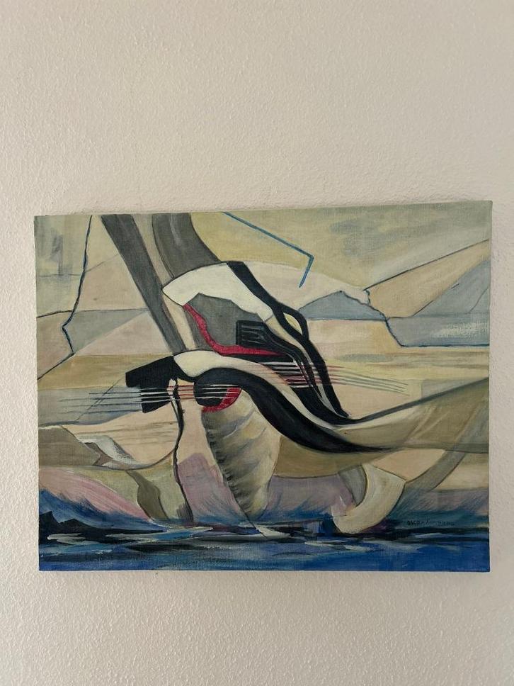 abstract schilderij, Antiek en Kunst, Kunst | Schilderijen | Abstract, Ophalen