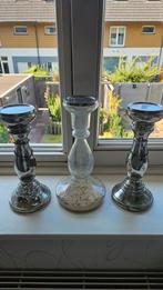Rivera Maison Kandelaar Set - 3 stuks, Ophalen, Overige materialen, Grijs, Zo goed als nieuw