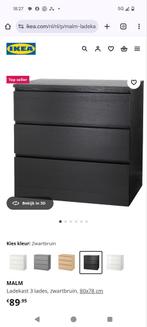 Ikea malm 3 lades. In nette staat., Zo goed als nieuw, 3 of 4 laden, Minder dan 100 cm, 25 tot 50 cm