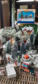 Lemax ,alles in 1 koop vlagjes huis ontbreken, Diversen, Kerst, Ophalen of Verzenden, Gebruikt