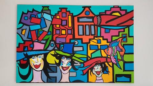 Schilderij Kunst, Antiek en Kunst, Kunst | Schilderijen | Abstract, Ophalen
