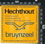 Sticker: Bruynzeel - Hechthout, Verzamelen, Ophalen of Verzenden, Zo goed als nieuw, Bedrijf of Vereniging