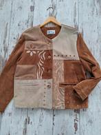 Dino'z mooi leer / suède vintage jasje, mt 40, Kleding | Dames, Maat 38/40 (M), Bruin, Dino'z, Ophalen of Verzenden