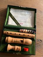 Moeck sopraan blokfluit met certificaat. 40 jaar oud., Ophalen of Verzenden, Gebruikt, Sopraan of Sopranino, Met koffer, hoes of etui