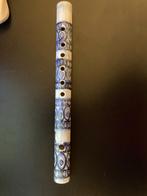 Handgemaakte Dwarsfluit, aardewerk, handbeschilderd, Muziek en Instrumenten, Blaasinstrumenten | Dwarsfluiten en Piccolo's, Ophalen of Verzenden