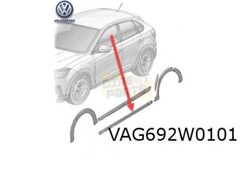 Volkswagen Taigo (2/22-) dorpellijst Links (9B9 satijnzwart), Auto-onderdelen, Carrosserie en Plaatwerk, Volkswagen, Nieuw, Verzenden