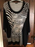Gestreepte tuniek maat 54, Ophalen of Verzenden, Gedragen, Zwart, Shirt of Top