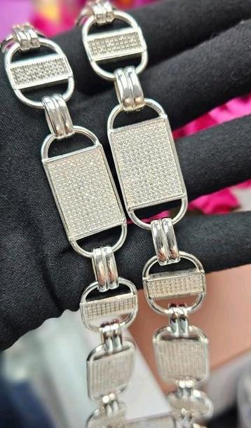 Afgeprijsd Magnum zilver 925 ketting gerhodineerd  beschikbaar voor biedingen